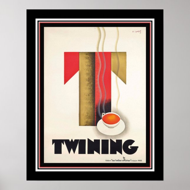 1930 Twining Tea Ad by Charles Loupot Poster (Vorne)