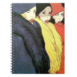 1930 Vintage Frauenfashion Plate Notizblock