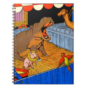 1930 weinend Hippopotamus und Freunde Notizblock