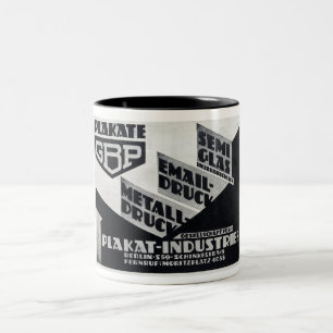 1930 WERBUNG AUS DEUTSCHLAND ZWEIFARBIGE TASSE