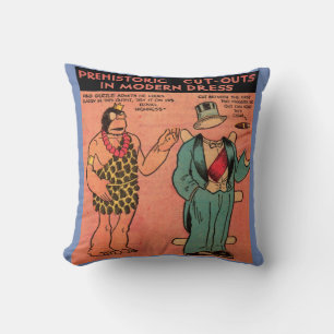 1930er Comic Höhle Mann Papierpuppe King Guzzle Kissen