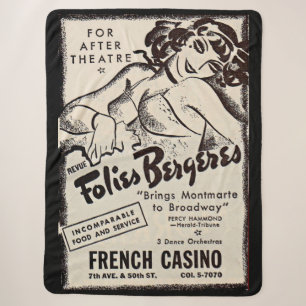 1930er Folies Bergere Werbedruck Sherpadecke