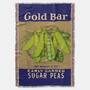 1930er Gold Bar zucker Erbsen kann etikettiert wer Decke
