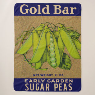 1930er Gold Bar zucker Erbsen kann etikettiert wer Sherpadecke