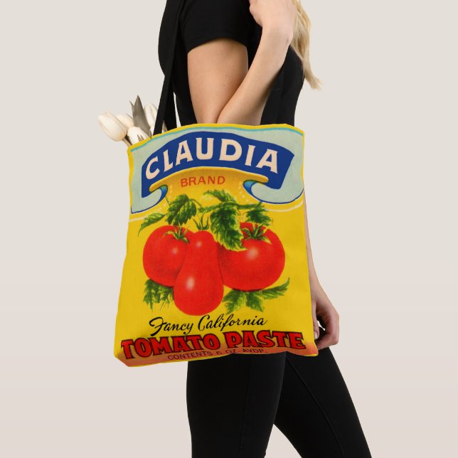 1930er Jahre Etikett für Tomatenmark Tasche (Von Nahem)