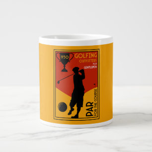 1930er Jahre Klassische Golf Art Print Jumbo-Tasse