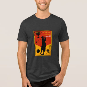 1930er Jahre Klassische Golf Art Print Tri-Blend Shirt