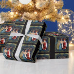 1930er Jahre Ladys Christmas Art Geschenkpapier<br><div class="desc">Die Damen in den 30er Jahren mit blauem und goldenem Hintergrund.</div>