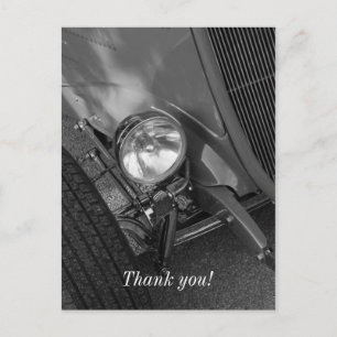 1930er Roadster Graustufen Postkarte