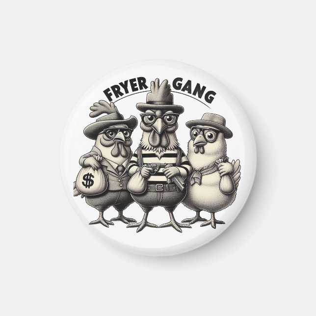 "1930s Chicken Robbers" Magnet (Vorne)