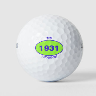 1931 90. Geburtstag Grün jedes Jahr Golf Balls Golfball