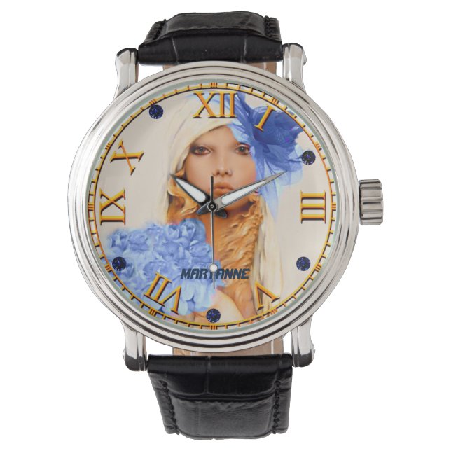 1931 Art-Déco-Girl des Jahres Armbanduhr (Vorderseite)