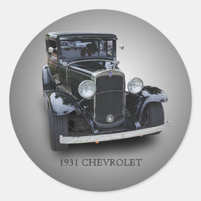 1931 CHEVROLET RUNDER AUFKLEBER (Vorderseite)