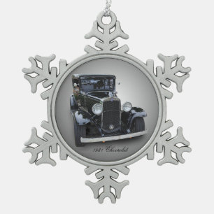 1931 CHEVROLET SCHNEEFLOCKEN Zinn-Ornament