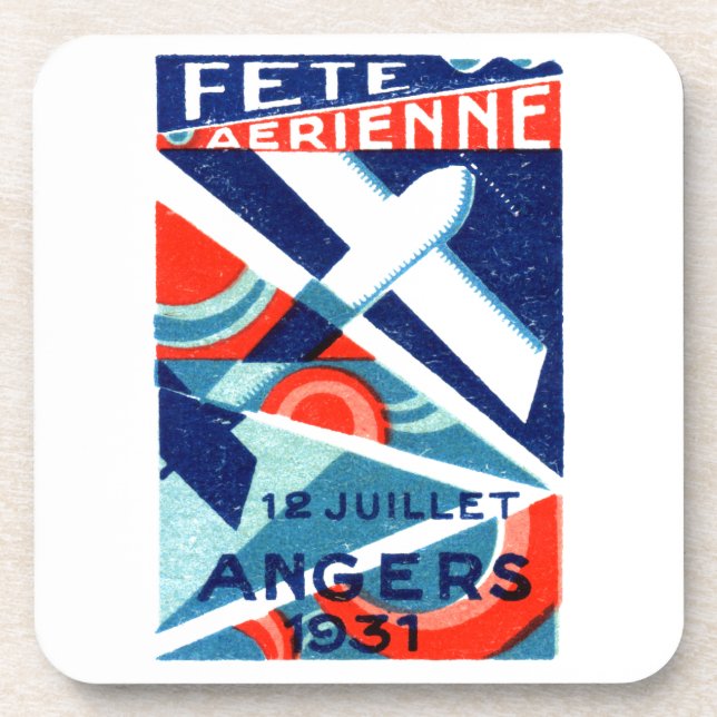 1931 Internationale französische Luftshow Untersetzer (Vorderseite)