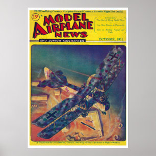 1931 MODELL AIRPLANE NEWS MAGAZINE POSTER