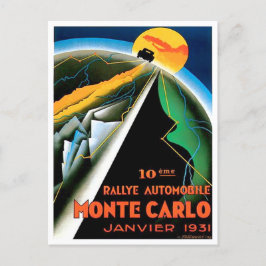 1931 Monte Carlo Kundgebung Vintager Rennsport Pos Postkarte