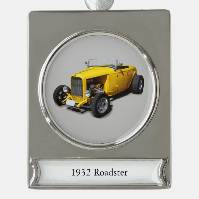 1932 Bannerdekoration der Roadster Banner-Ornament Silber (Vorderseite)