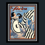 1933 Art Deco Le Sourire Poster 16 x 20<br><div class="desc">Beliebt 1933,  Art Deco,  Cover für Le Sourire French Magazine</div>