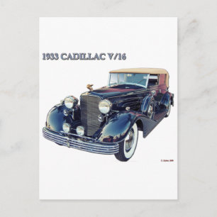 1933 CADILLAC V/16 #2 POSTKARTE
