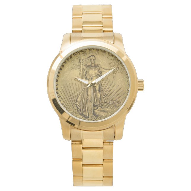 1933 Doppel-Adlergoldmünze Armbanduhr (Vorderseite)