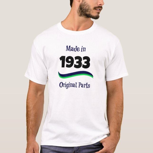 1933 hergestellt, Originalteile T-Shirt (Vorderseite)