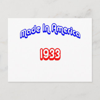 1933 in Amerika Postkarte