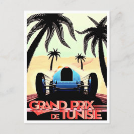 1933 Tunesien Grand Prix Vintager Rennsport Postkarte