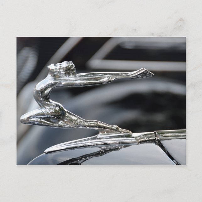 1934 Buick Goddess Hood Ornament Postkarte (Vorderseite)