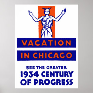 1934 Chicago Century of Progress Poster