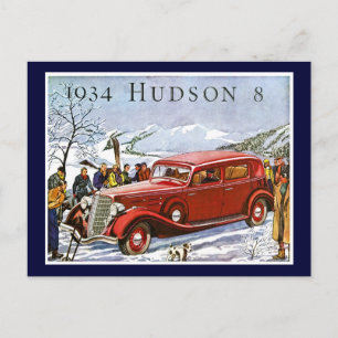 1934 Hudson 8 - Vintage Anzeige Postkarte