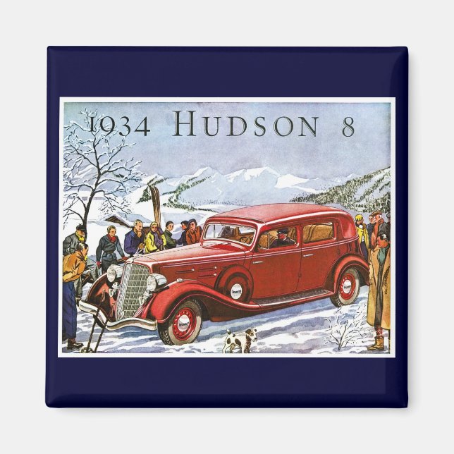1934 Hudson 8 Vintage Werbung Magnet (Vorne)