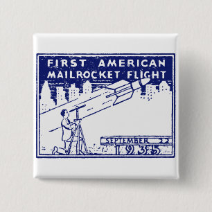 1935 American Rocket Mail Button