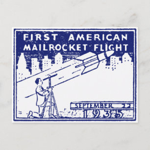 1935 Amerikanische Raketenpost Postkarte