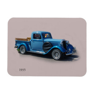 1935 Blue Truck Magnet