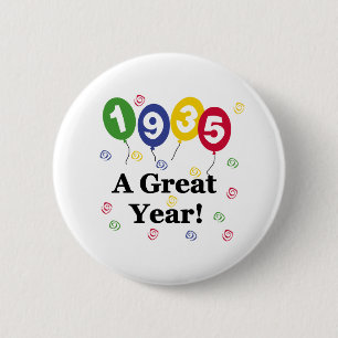 1935 ein großes Jahr-Geburtstag Button