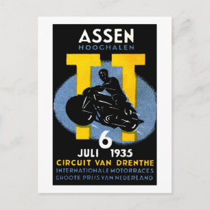 1935 Internationale Motorradrennen Postkarte