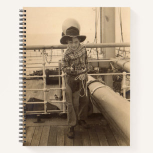 1935 jugendlicher Cowboy an Bord Notizbuch