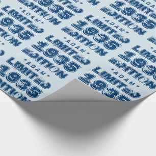 1935 oder Any Year Birthday Limited Edition 80th V Geschenkpapier
