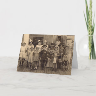 1935 Party für Kinder an Bord Karte