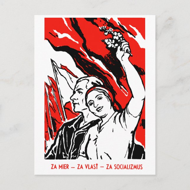 1935 Sozialistenposter Postkarte (Vorderseite)