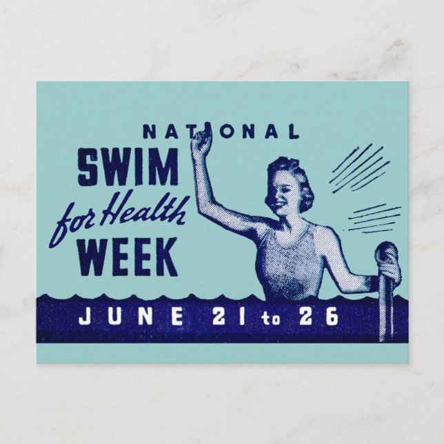 1935 Swim für Gesundheit Postkarte (Vorderseite)