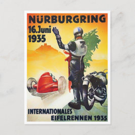 1935 Vintager Nurburgring Motor Race Postkarte