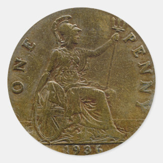1936 Autocollant de penny britannique