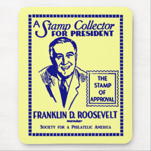 1936 Briefmarkensammler FDR für den Präsidenten Mousepad