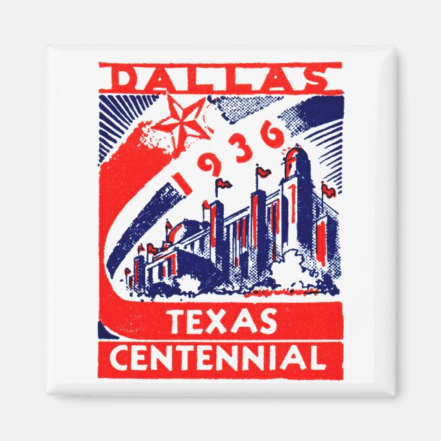 1936 Dallas Texas Centennial Magnet (Vorne)