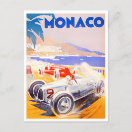 1936 Grand Prix von Monaco Vintager Rennsport Post Postkarte