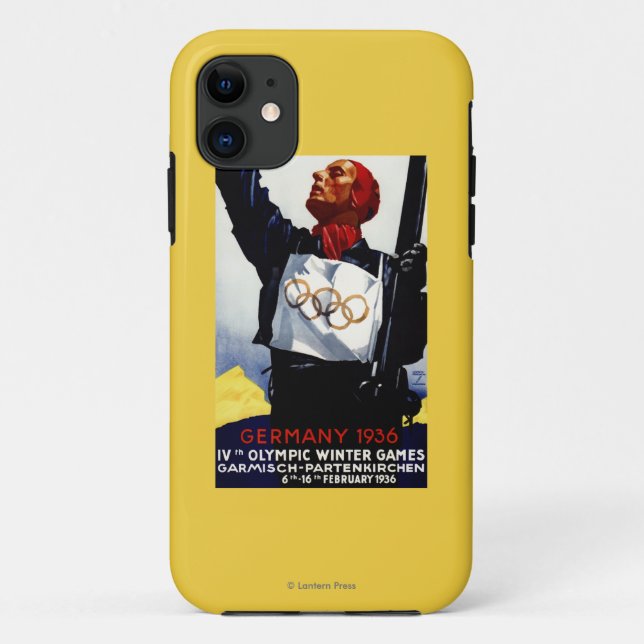 1936 olympisches Winter-Spiel-Anzeige-Plakat Case-Mate iPhone Hülle (Rückseite)