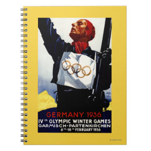 1936 olympisches Winter-Spiel-Anzeige-Plakat Notizblock