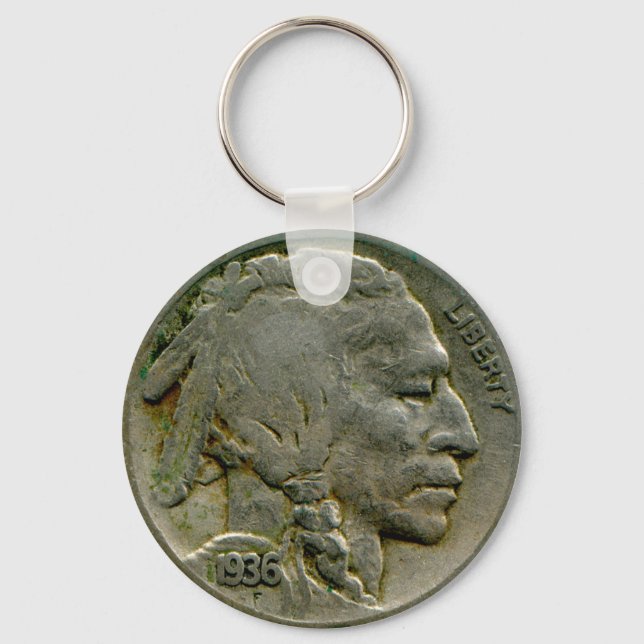 1936 Schlüsselanhänger der "Buffalo"-Nickelköpfe d (Vorderseite)